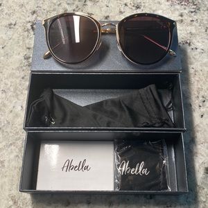 Abella Barlow leopard brown polarized sunglasses